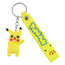 Cute Cartoon Silicone 3D Key Chain with Metal Hook & Strap (Pack of 1)