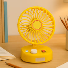 USB-C Type Rechargeable Portable Fan With LED Light Heavy Duty Motor & Foldable Fan With Charging Port Home, Outdoor, Temple