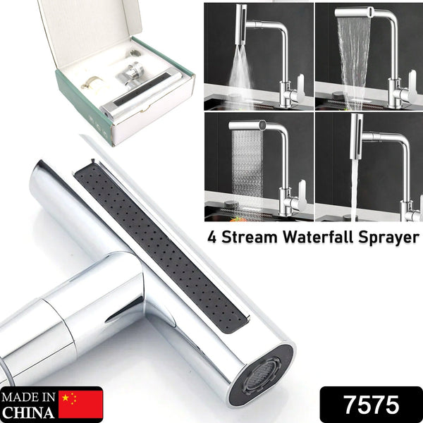 360° Rotating Waterfall Kitchen Faucet – Touch & Swivel Sink Extender (4 In 1 )