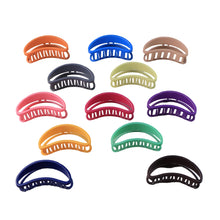Plastic Hair Clamp Grip, Simple Matte Hair Barrette Clamp (12 Pc)